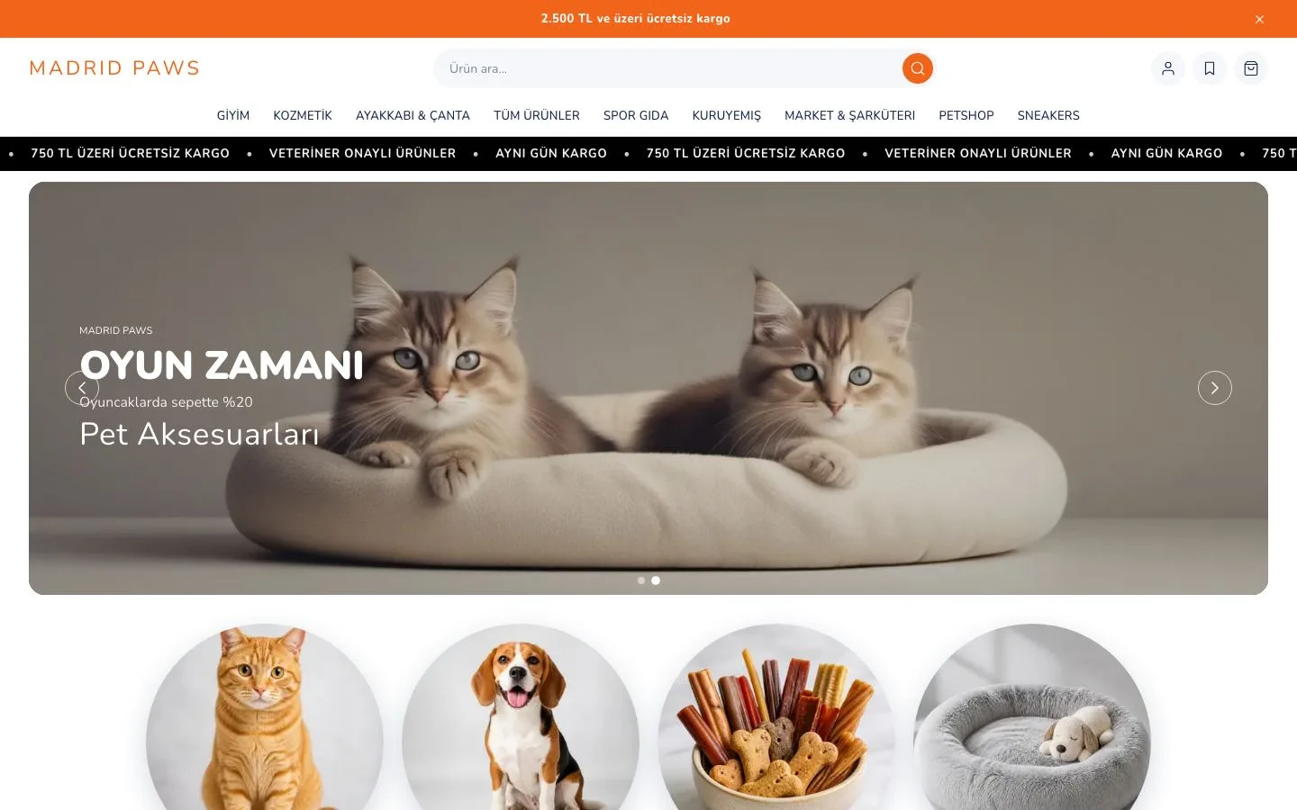 Madrid Paws petshop tema stili